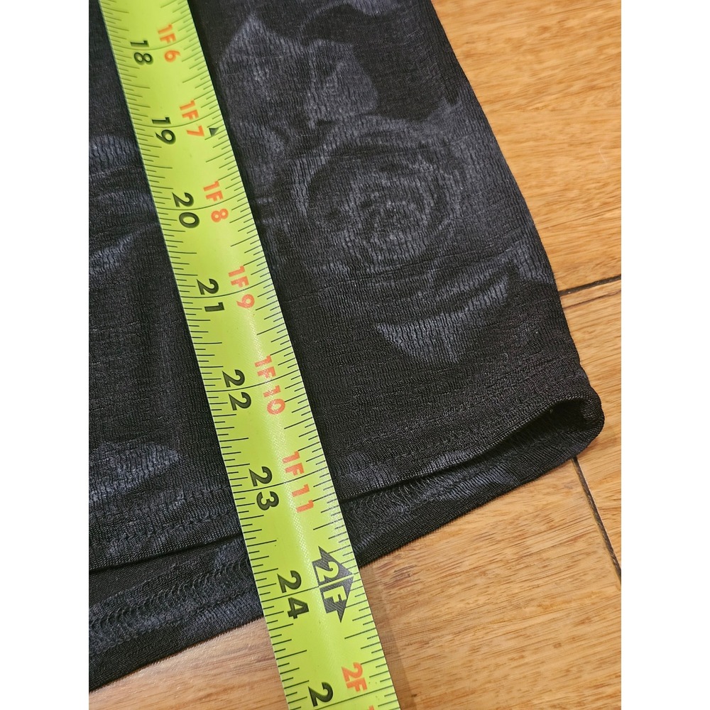 Es.Se 2 Piece Maxi Skirt Set Size M/L Black Floral Rose Esse 90s Y2K Goth Witchy - Picture 14 of 16